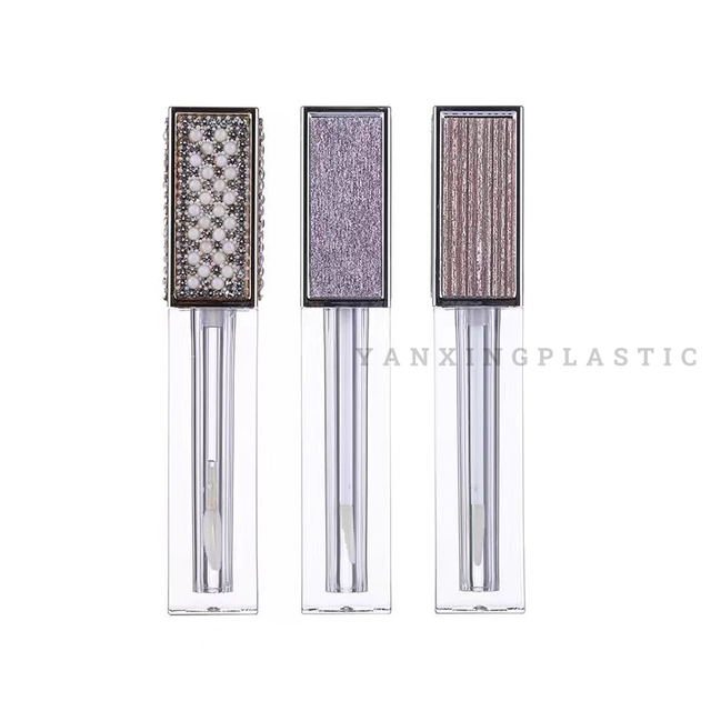 หลอดลิปกลอสหลอดเปล่าGradient Skinned Square Tube DIY Lip GlazeขวดลิปกลอสFoundation Liquidแต่งหน้าตัวอย่างขวดเปล่า